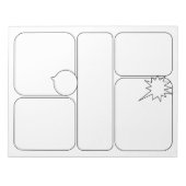 Teken uw eigen lege Sjablonen van het verhaal over Notitieblok (Voorkant)