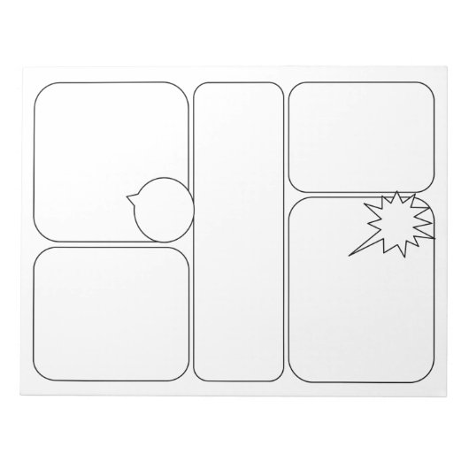 Teken uw eigen lege Sjablonen van het verhaal over Notitieblok (Voorkant)