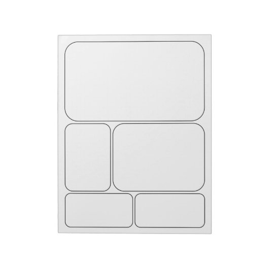 Teken uw eigen lege Sjablonen van het verhaal over Notitieblok (Linkerzijde)