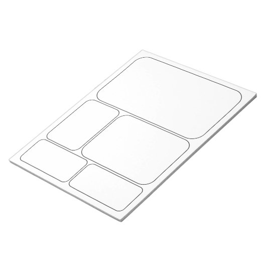 Teken uw eigen lege Sjablonen van het verhaal over Notitieblok (Schuin)