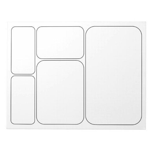 Teken uw eigen lege Sjablonen van het verhaal over Notitieblok (Voorkant)