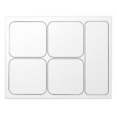 Teken uw eigen strips en verhaal - lege Sjablonen Notitieblok (Voorkant)