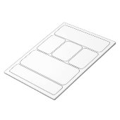 Teken uw eigen strips en verhaal - lege Sjablonen Notitieblok (Schuin)