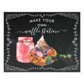 Teken uw eigen Waffle Station Chalkboard Foto Afdruk (Voorkant)