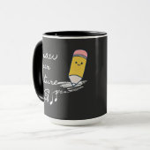 Teken uw toekomst - Schattige Motivatie potloodont Mok (Voorkant links)