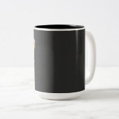 Teken uw toekomst - Schattige Motivatie potloodont Tweekleurige Koffiemok (Voorkant rechts)