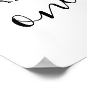 Teken van baby shower-tabelnummer poster (Hoek)