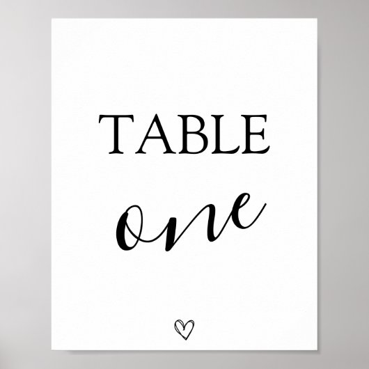 Teken van baby shower-tabelnummer poster (Voorkant)