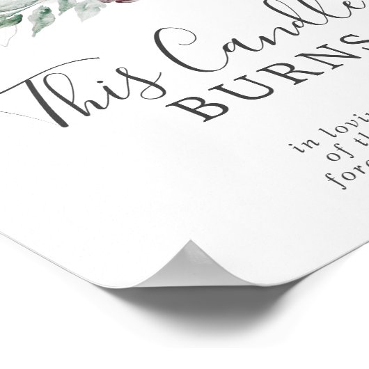 Teken van bloemige romantiek trouwherdenking poster (Hoek)