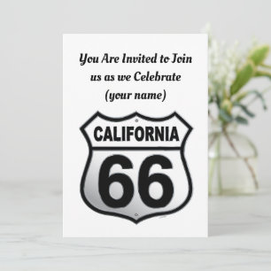Teken van California Route 66 Kaart
