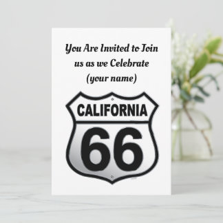 Teken van California Route 66 Kaart