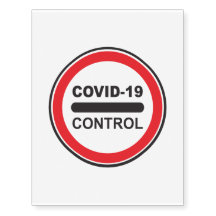 Teken van controle en verbod op covid-19