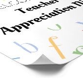 Teken van Cute Bookge Teacher Retirement Party Poster (Hoek)