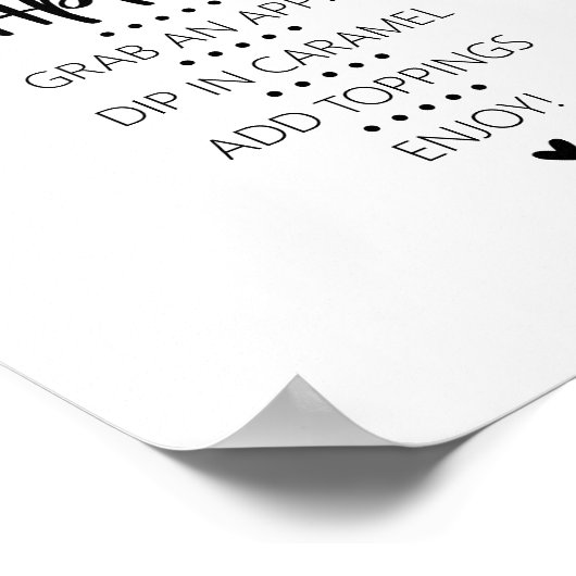 Teken van de Apple Bar van Caramel Poster (Hoek)