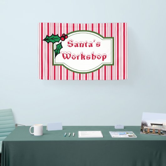 Teken van de banner van Santa's Workshop (Beurs)
