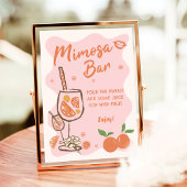 Teken van de bar van Spritz Mimosa Poster