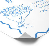 Teken van de Bloemenbar, Vrijgezellenfeest van de  Poster (Hoek)