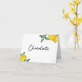 Teken van de chocoladetafel kaart (Gele Bloem)