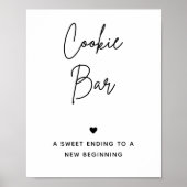 Teken van de cookiebalk | Huwelijkscookie Tafeltek Poster (Voorkant)