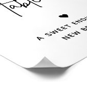 Teken van de cookiebalk | Huwelijkscookie Tafeltek Poster (Hoek)