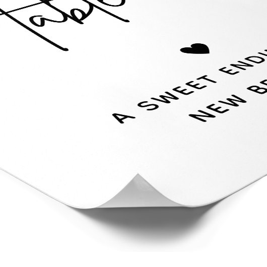 Teken van de cookiebalk | Huwelijkscookie Tafeltek Poster (Hoek)