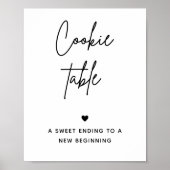 Teken van de cookiebalk | Huwelijkscookie Tafeltek Poster (Voorkant)