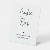 Teken van de cookiebalk | Huwelijkscookie Tafeltek Reclamebord Met Voetstuk (Voorkant)