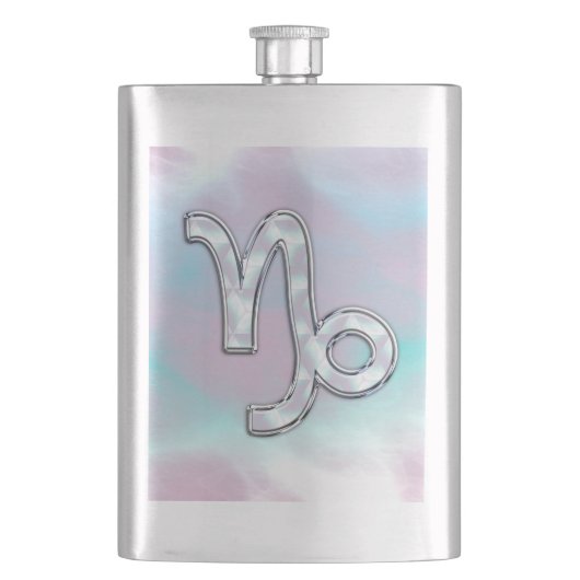 Teken van de dierentuin van Capricorn op Moeder va Heupfles (Voorkant)