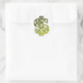 Teken van de dollar ronde sticker (Tas)
