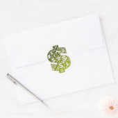 Teken van de dollar ronde sticker (Envelop)