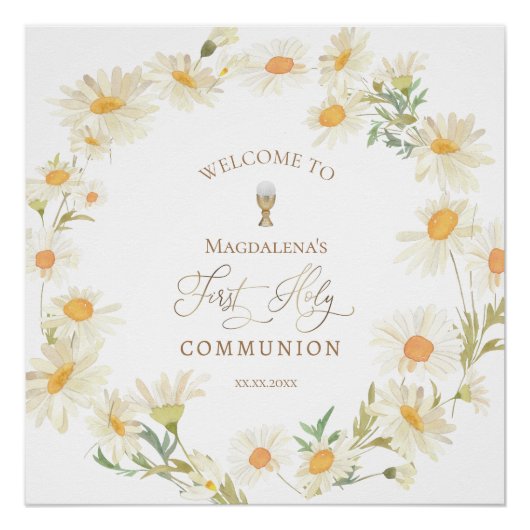 teken van de eerste Heilige Communie Perfect Poster (Voorkant)