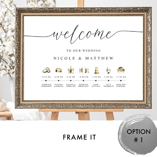 Teken van de Elegant en de Minimale Wedde Orde van Poster