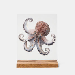 Teken van de gemeenschappelijke octopusdesk acryl bord