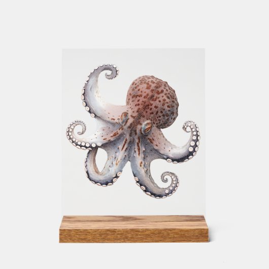 Teken van de gemeenschappelijke octopusdesk acryl bord (Voorkant)