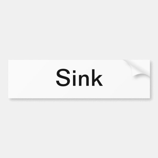 Teken van de gootsteen/ bumpersticker (Voorkant)