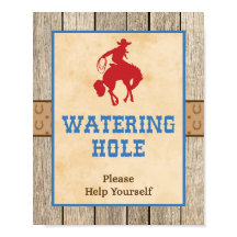 Teken van de Hole Cowboy Westerne Drink