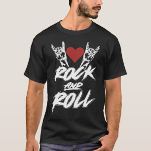 Teken van de horens Hand Rock en Roll Music Lover T-shirt
