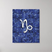 Teken van de jachthaven op de blauwe digitale jach canvas afdruk (Voorkant)