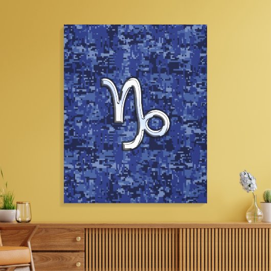 Teken van de jachthaven op de blauwe digitale jach canvas afdruk (Insitu (Woonkamer))