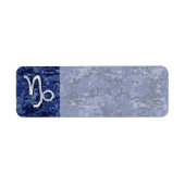 Teken van de jachthaven op de blauwe digitale jach etiket (Voorkant)