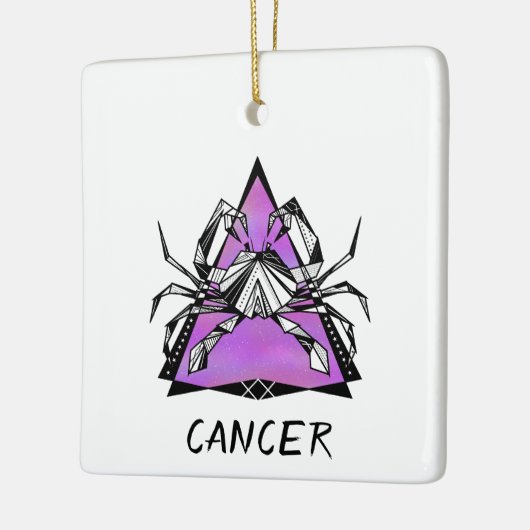 Teken van de kankerster krab keramisch ornament (Links)
