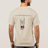 Teken van de lange hoes t-shirt (Achterkant)