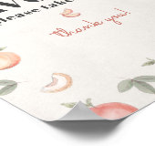 teken van de lievelingsperzik poster (Hoek)