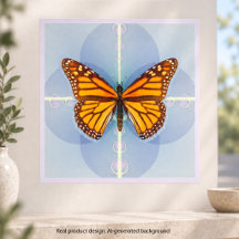 Teken van de Monarchvlinder Geometrische Digitale