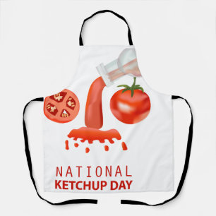 Teken van de Nationale Ketchup Dag Schort