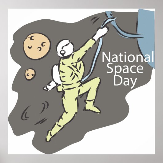 Teken van de Nationale Ruimtedag Poster (Voorkant)
