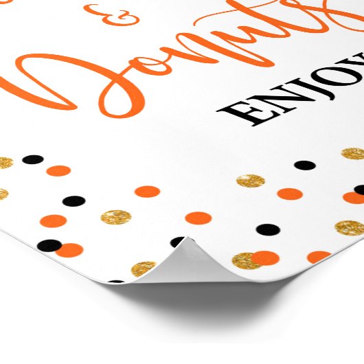 Teken van de partij van de cider & van de Donuts Poster (Hoek)