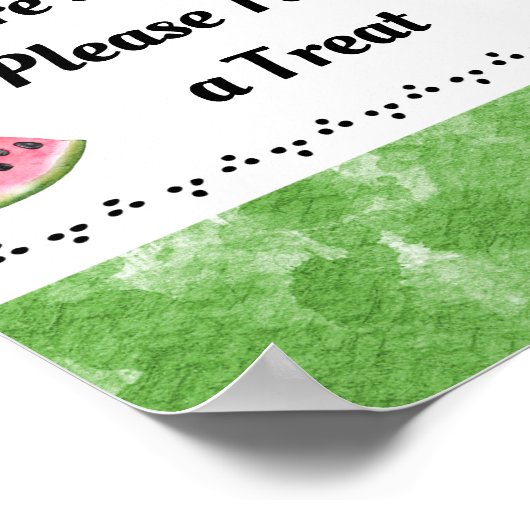 Teken van de Partij van de Watermeloen Poster (Hoek)