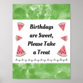 Teken van de Partij van de Watermeloen Poster (Voorkant)