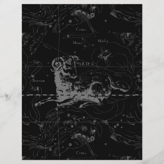 Teken van de Ram sterrenbeeld Hevelius 1690 Flyer (Voorkant)